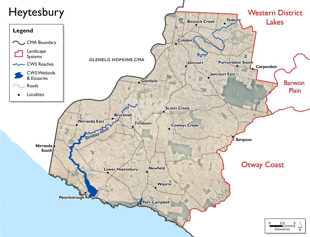 Map of the Heytesbury Landscape System including link to NRM Portal