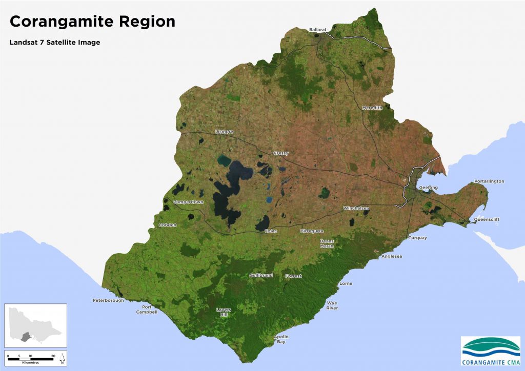Corangamite Region satellite map