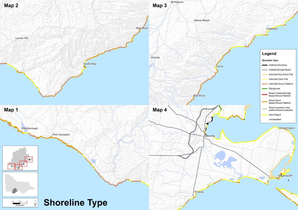 shoreline type map
