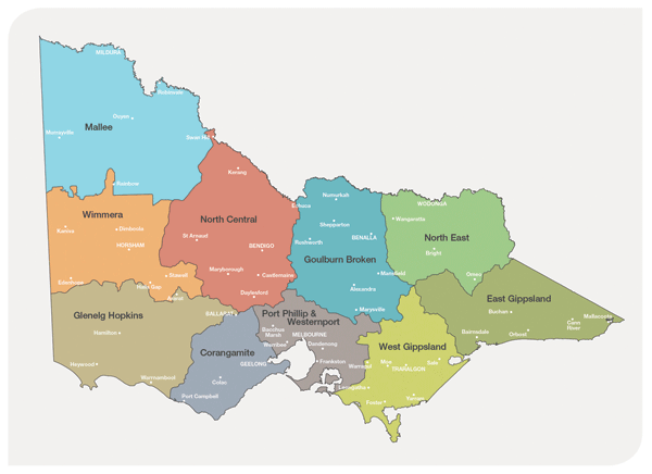 CMA regions map