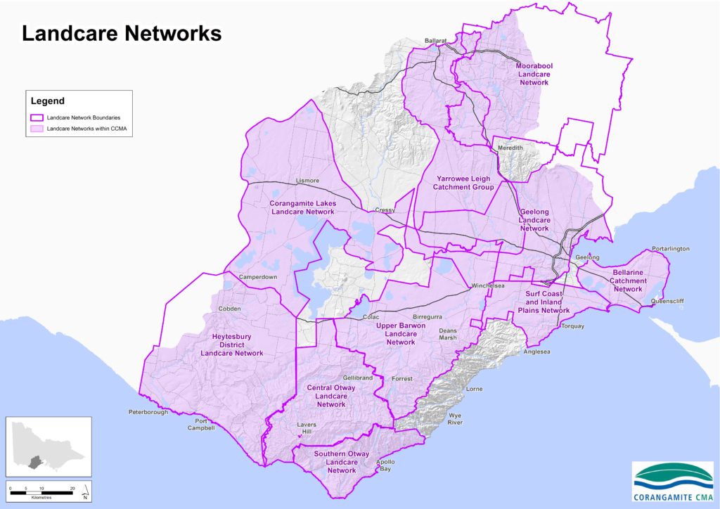 Landcare Networks map